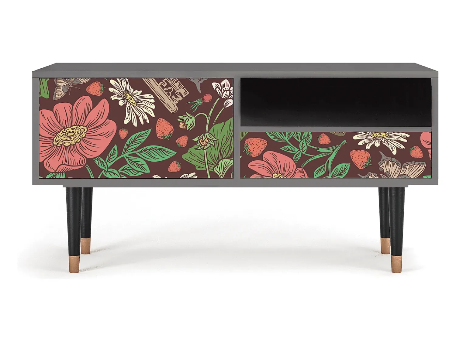 Móvel De Tv| Mueble de TV - 115х59х48 cm - T3 - Alice in Wonderland, Areia Bege