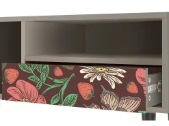 Móvel De Tv| Mueble de TV - 115х59х48 cm - T3 - Alice in Wonderland, Areia Bege