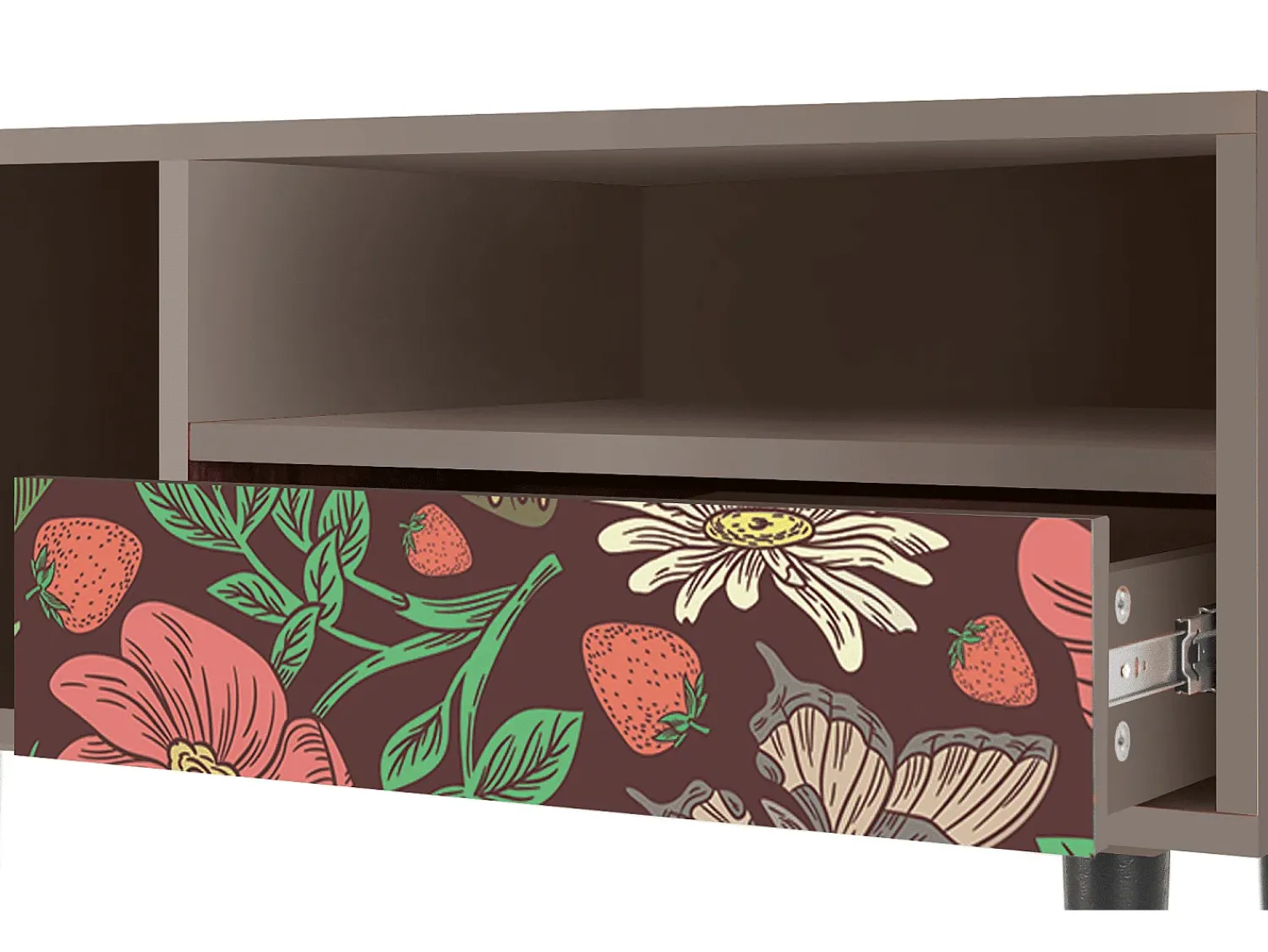 Mueble de TV - 115х59х48 cm - T3 - Alice in Wonderland, Latte^ Móvel De Tv