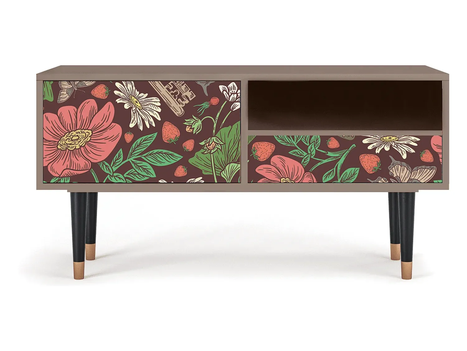 Mueble de TV - 115х59х48 cm - T3 - Alice in Wonderland, Latte^ Móvel De Tv