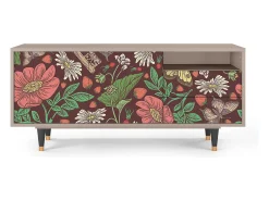 Móvel De Tv| Mueble de TV - 125х56х41 cm - T7 - Alice in Wonderland, Latte Bege