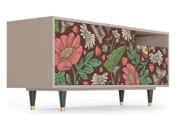 Móvel De Tv| Mueble de TV - 125х56х41 cm - T7 - Alice in Wonderland, Latte Bege
