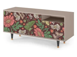 Móvel De Tv| Mueble de TV - 125х56х41 cm - T7 - Alice in Wonderland, Latte Bege