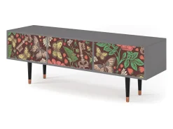 Móvel De Tv* Mueble de TV - 170х59х48 cm - T4 - Alice in Wonderland, Cinza Cinzento