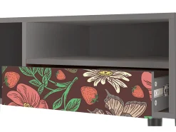 Mueble de TV - 115х59х48 cm - T3 - Alice in Wonderland, Cinza^ Móvel De Tv