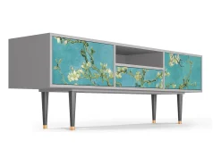 Móvel De Tv* Mueble de TV - 170х59х41 cm - T6 - Almond Blossom, Cinza Cinzento