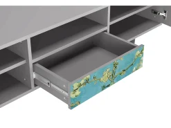 Móvel De Tv* Mueble de TV - 170х59х41 cm - T6 - Almond Blossom, Cinza Cinzento
