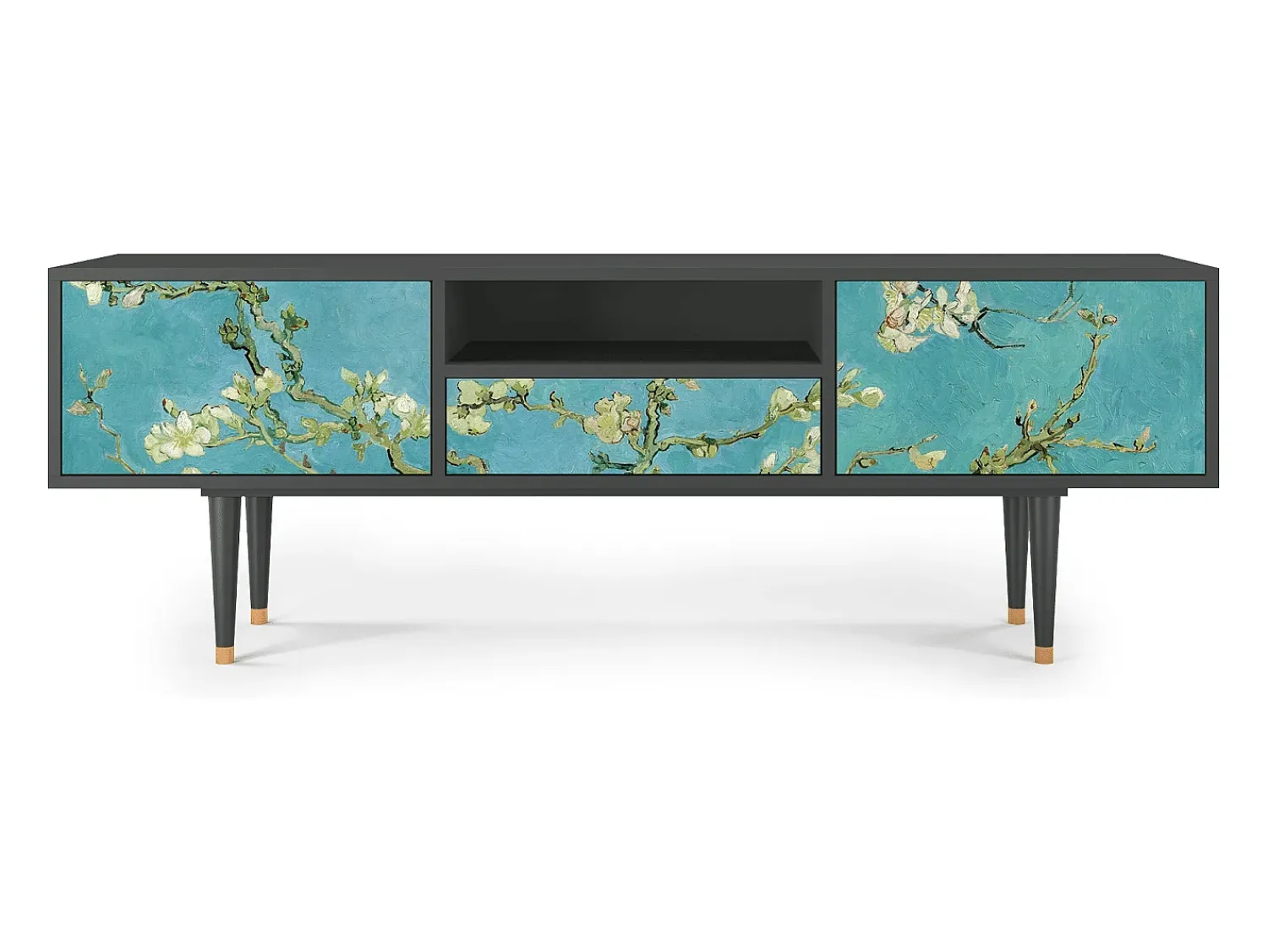 Móvel De Tv| Mueble de TV - 170х59х41 cm - T6 - Almond Blossom, Antracite Cinza antracite