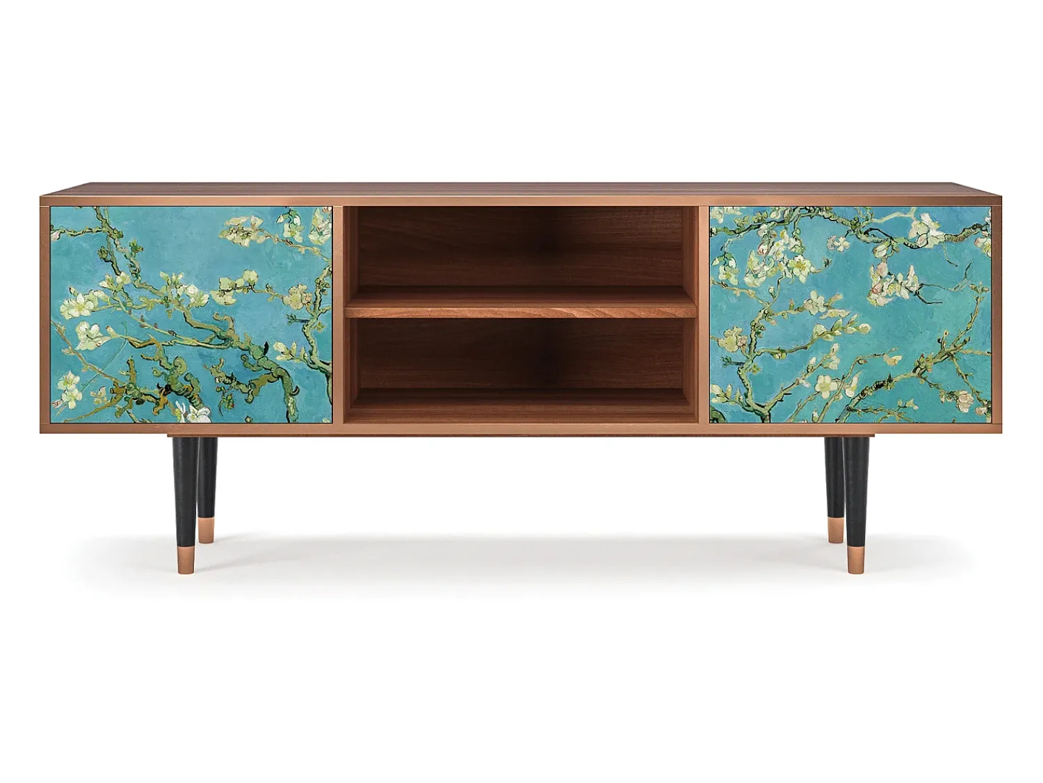 Móvel De Tv* Mueble de TV - 170х69х48 cm - T2 - Almond Blossom, Nogueira Castanho