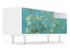Móvel De Tv* Mueble de TV - 125х56х41 cm - T7 - Almond Blossom, Branco Bege