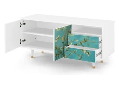 Móvel De Tv* Mueble de TV - 125х56х41 cm - T7 - Almond Blossom, Branco Bege