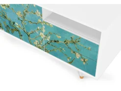 Móvel De Tv* Mueble de TV - 125х56х41 cm - T7 - Almond Blossom, Branco Bege