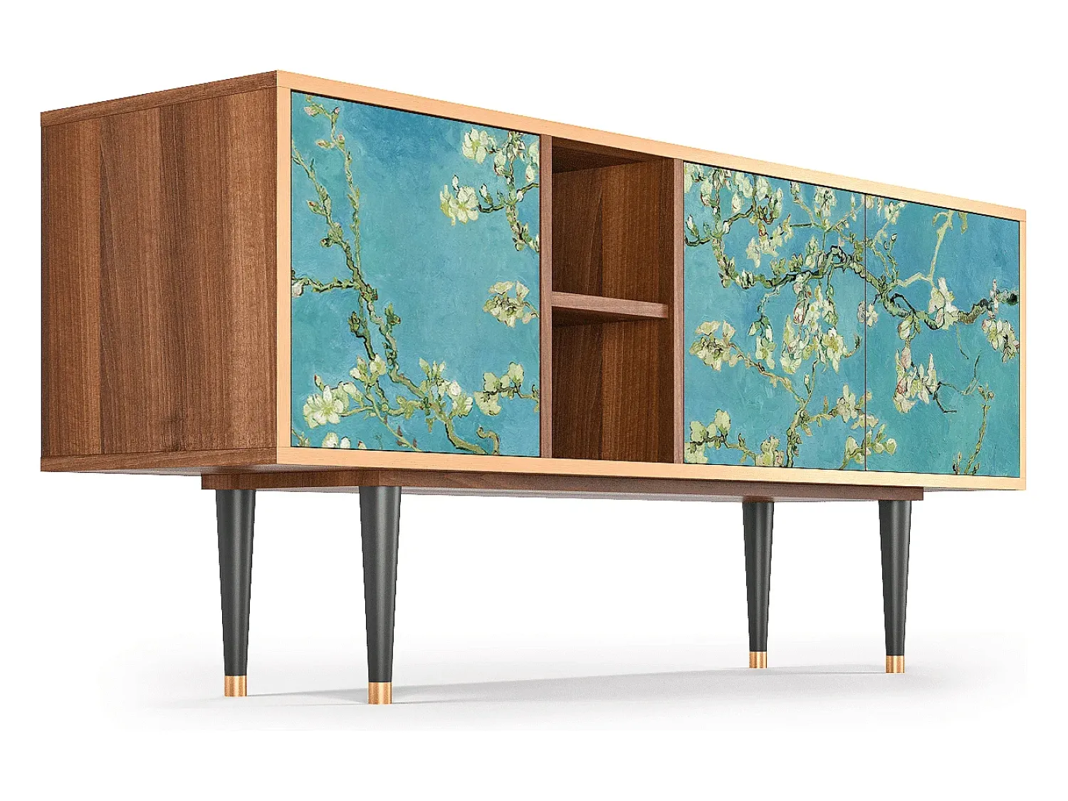 Mueble de TV - 150х69х41 cm - T5 - Almond Blossom, Nogueira^ Móvel De Tv