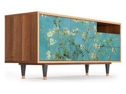 Mueble de TV - 125х56х41 cm - T7 - Almond Blossom, Nogueira Castanho