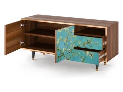 Mueble de TV - 125х56х41 cm - T7 - Almond Blossom, Nogueira Castanho