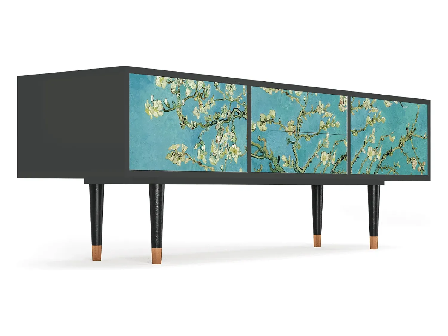 Móvel De Tv* Mueble de TV - 170х59х48 cm - T4 - Almond Blossom, Antracite Cinza antracite