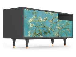 Móvel De Tv* Mueble de TV - 125х56х41 cm - T7 - Almond Blossom, Antracite Cinza antracite