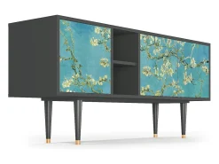 Mueble de TV - 150х69х41 cm - T5 - Almond Blossom, Antracite^ Móvel De Tv
