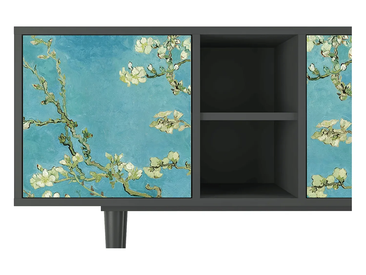 Mueble de TV - 150х69х41 cm - T5 - Almond Blossom, Antracite^ Móvel De Tv