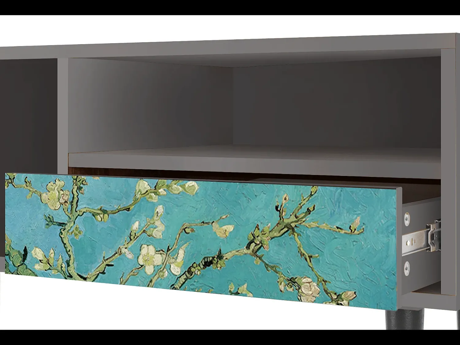 Móvel De Tv* Mueble de TV - 115х59х48 cm - T3 - Almond Blossom, Cinza Cinzento