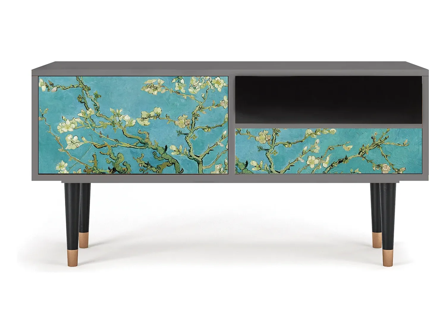 Móvel De Tv* Mueble de TV - 115х59х48 cm - T3 - Almond Blossom, Cinza Cinzento