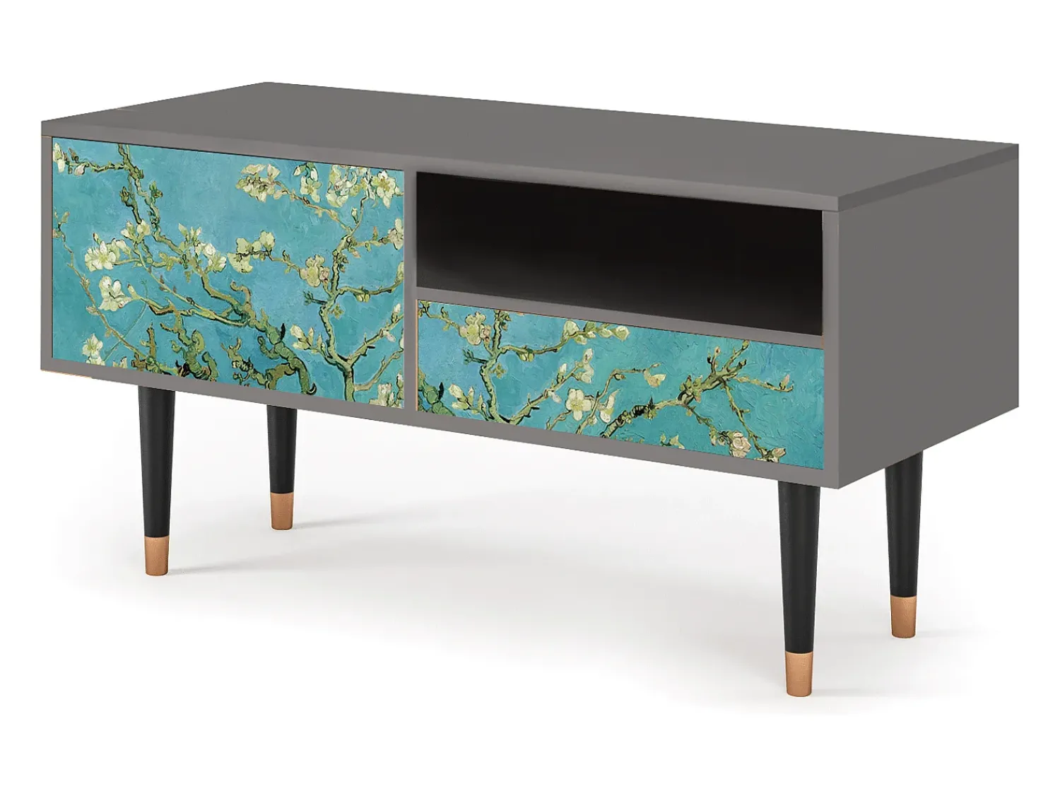 Móvel De Tv* Mueble de TV - 115х59х48 cm - T3 - Almond Blossom, Cinza Cinzento