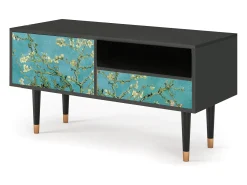 Móvel De Tv| Mueble de TV - 115х59х48 cm - T3 - Almond Blossom, Antracite Cinza antracite
