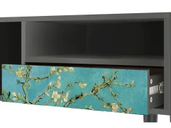 Móvel De Tv| Mueble de TV - 115х59х48 cm - T3 - Almond Blossom, Antracite Cinza antracite