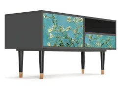 Móvel De Tv| Mueble de TV - 115х59х48 cm - T3 - Almond Blossom, Antracite Cinza antracite