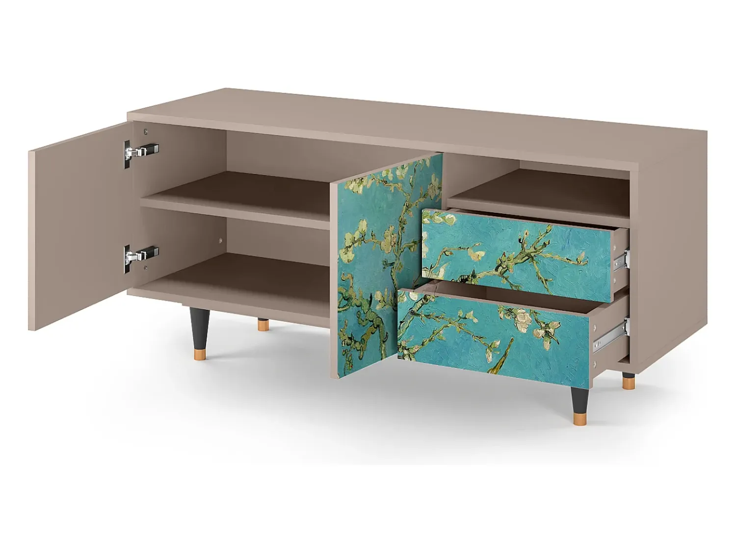 Mueble de TV - 125х56х41 cm - T7 - Almond Blossom, Latte^ Móvel De Tv