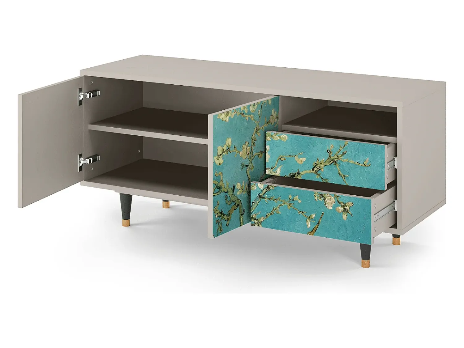 Mueble de TV - 125х56х41 cm - T7 - Almond Blossom, Areia^ Móvel De Tv