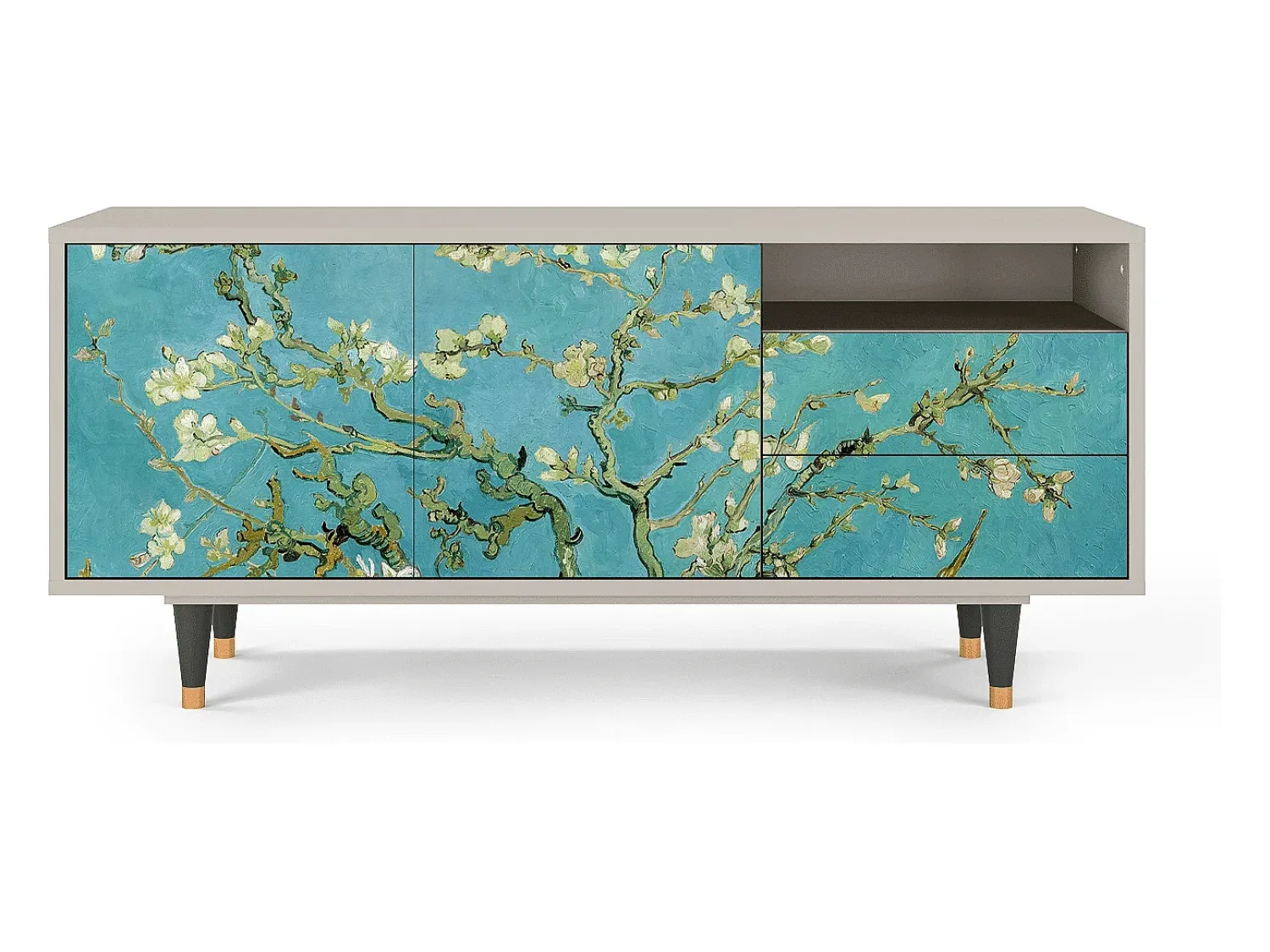 Mueble de TV - 125х56х41 cm - T7 - Almond Blossom, Areia^ Móvel De Tv