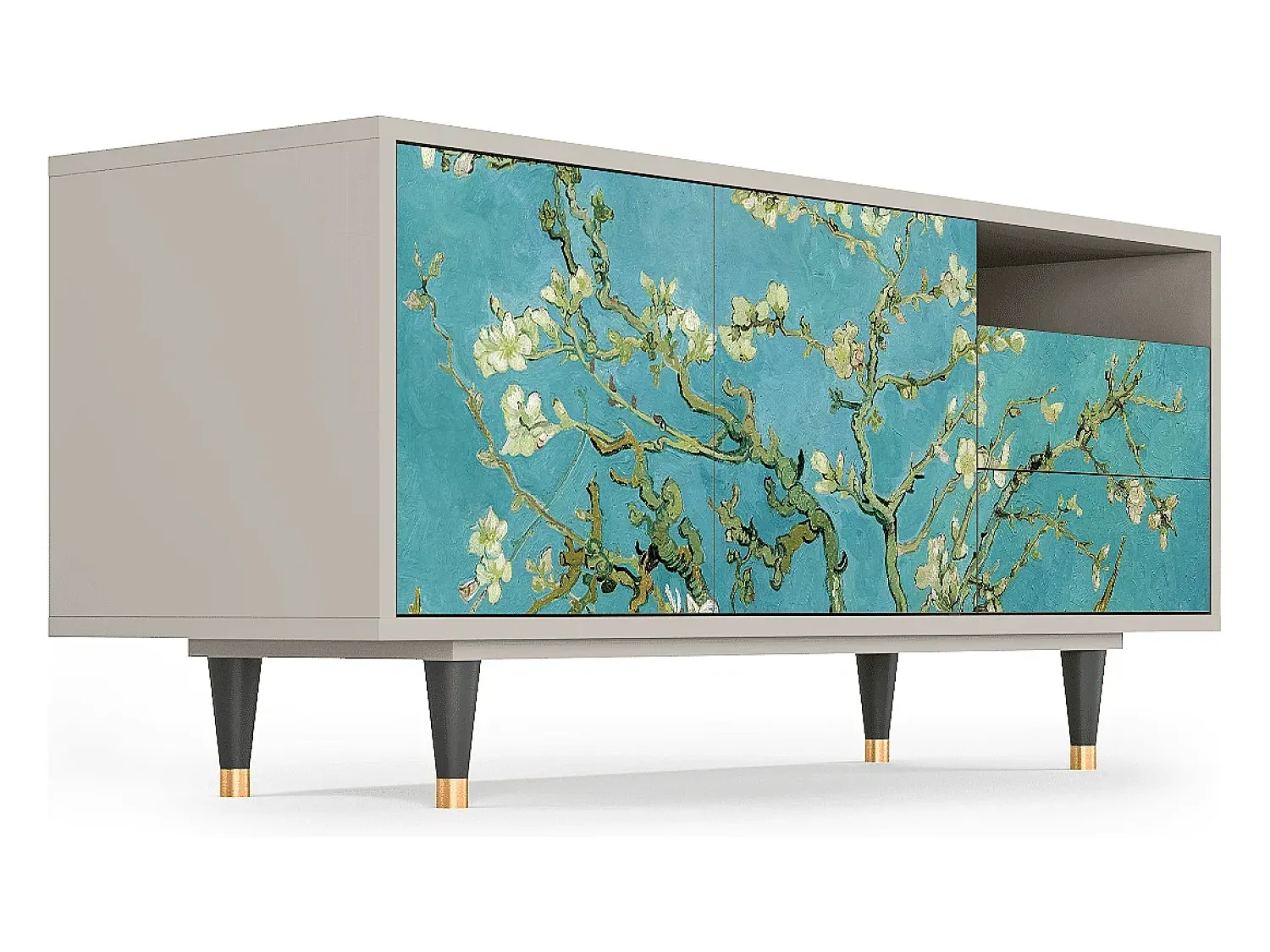 Mueble de TV - 125х56х41 cm - T7 - Almond Blossom, Areia^ Móvel De Tv