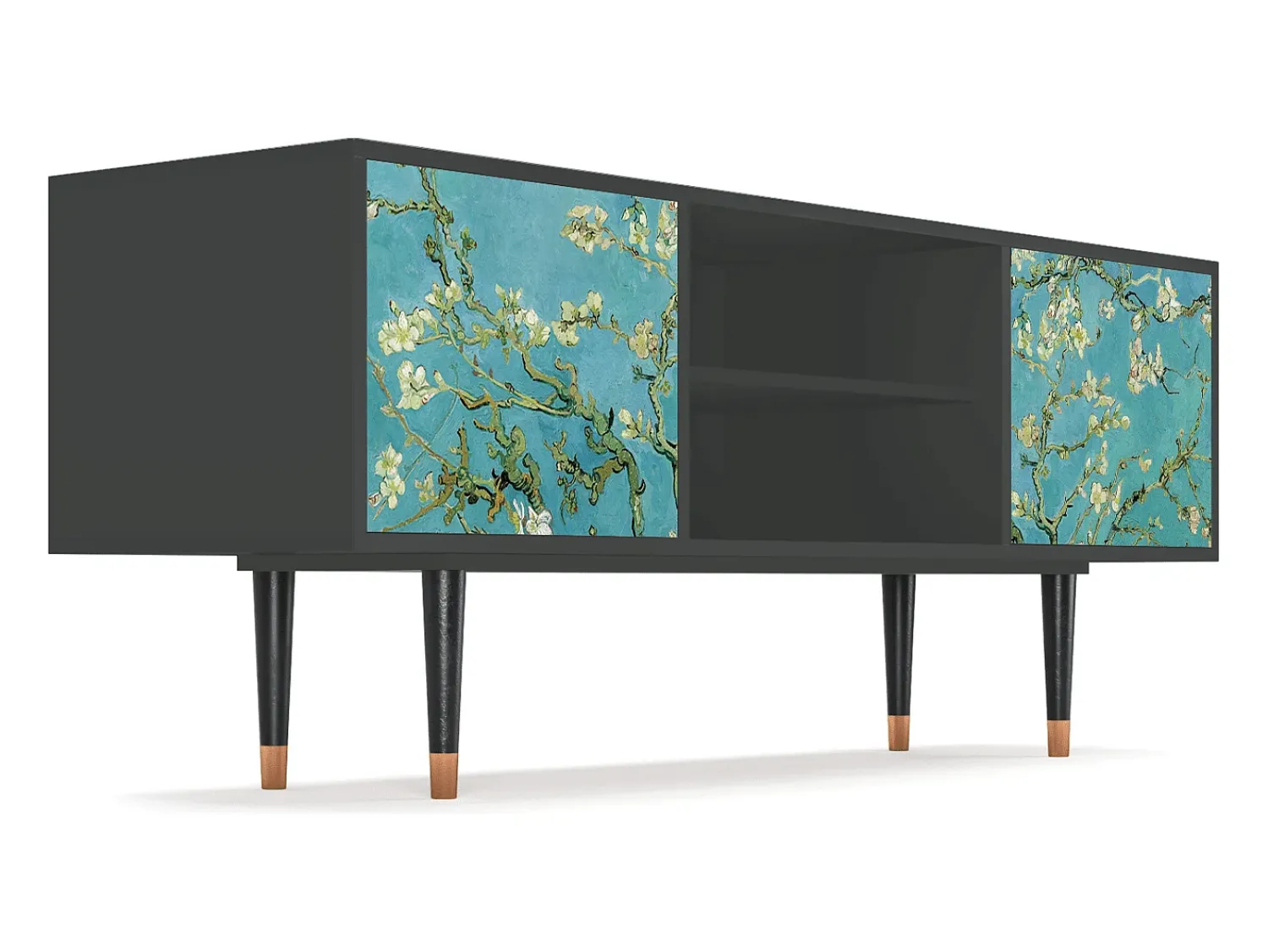Móvel De Tv* Mueble de TV - 170х69х48 cm - T2 - Almond Blossom, Antracite Cinza antracite
