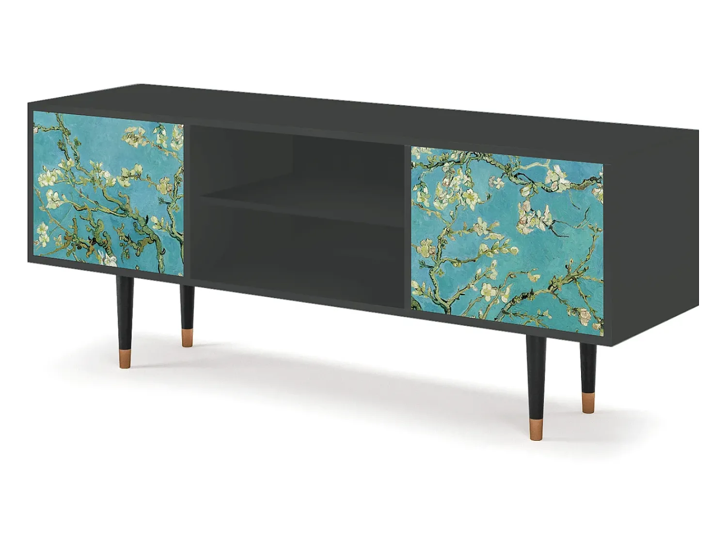 Móvel De Tv* Mueble de TV - 170х69х48 cm - T2 - Almond Blossom, Antracite Cinza antracite