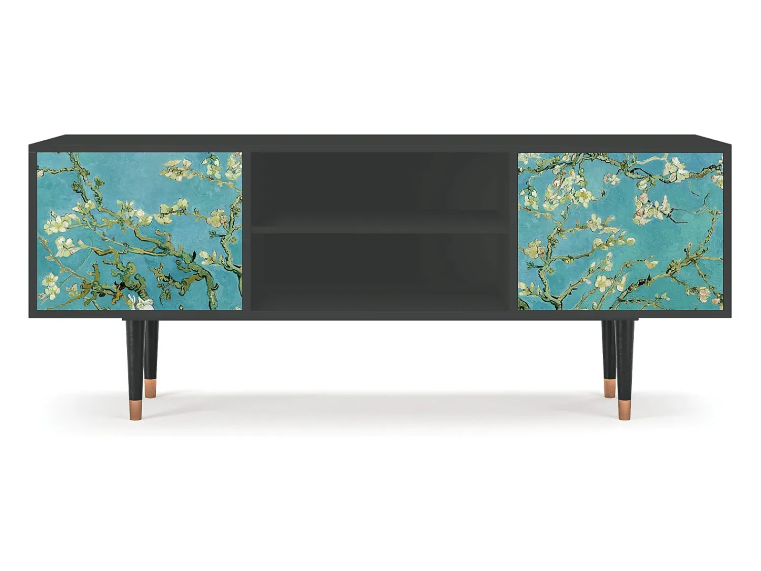Móvel De Tv* Mueble de TV - 170х69х48 cm - T2 - Almond Blossom, Antracite Cinza antracite