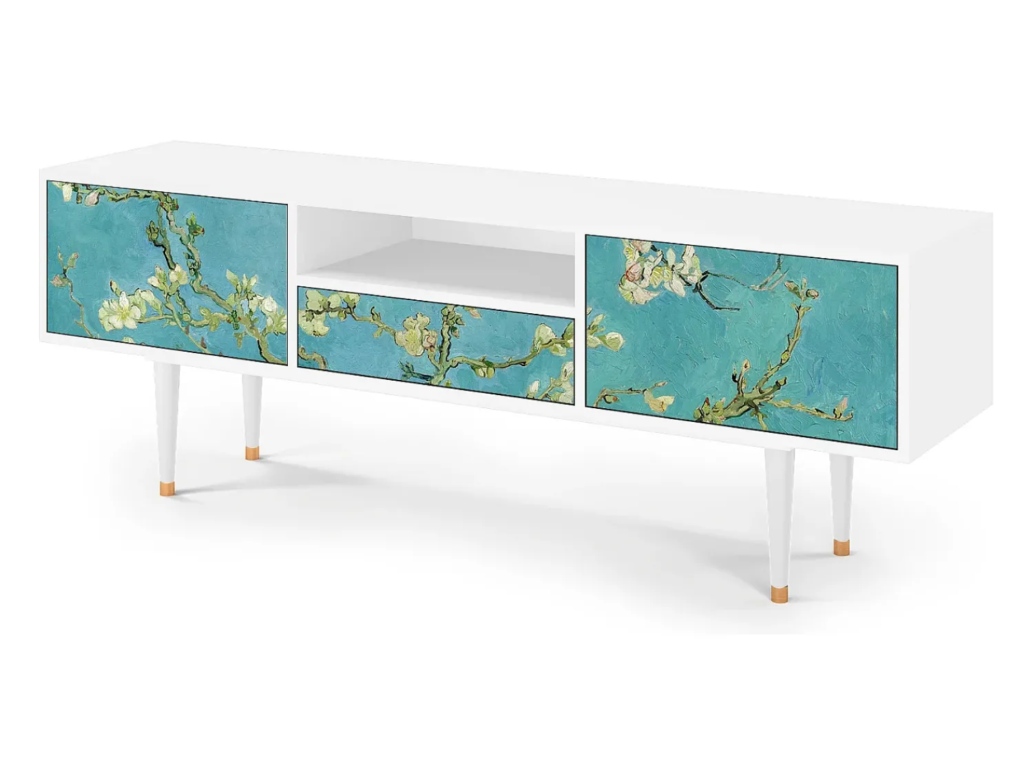 Móvel De Tv| Mueble de TV - 170х59х41 cm - T6 - Almond Blossom, Branco Bege