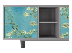 Móvel De Tv* Mueble de TV - 150х69х41 cm - T5 - Almond Blossom, Cinza Cinzento