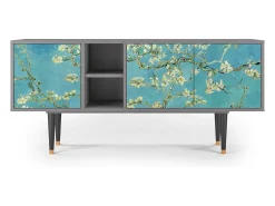 Móvel De Tv* Mueble de TV - 150х69х41 cm - T5 - Almond Blossom, Cinza Cinzento