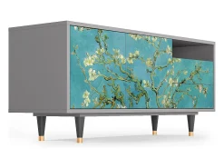 Hot Mueble de TV - 125х56х41 cm - T7 - Almond Blossom, Cinza Cinzento