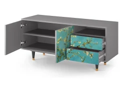 Hot Mueble de TV - 125х56х41 cm - T7 - Almond Blossom, Cinza Cinzento