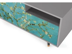 Hot Mueble de TV - 125х56х41 cm - T7 - Almond Blossom, Cinza Cinzento
