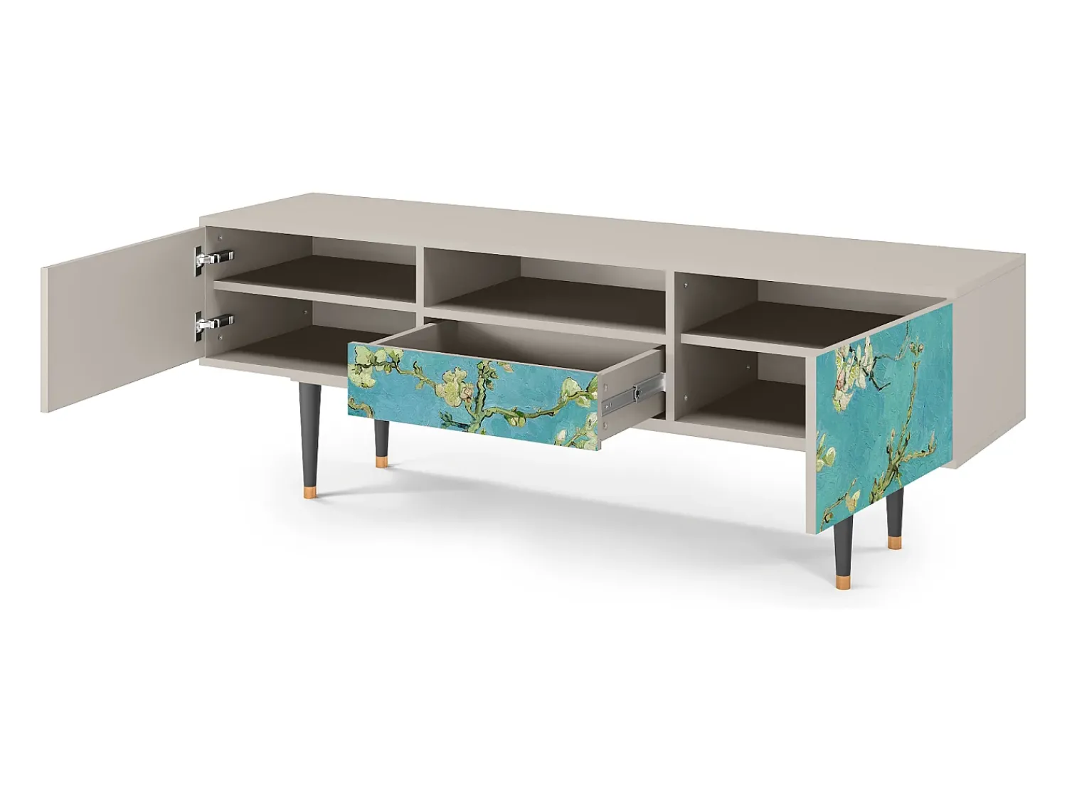 Mueble de TV - 170х59х41 cm - T6 - Almond Blossom, Areia^ Móvel De Tv