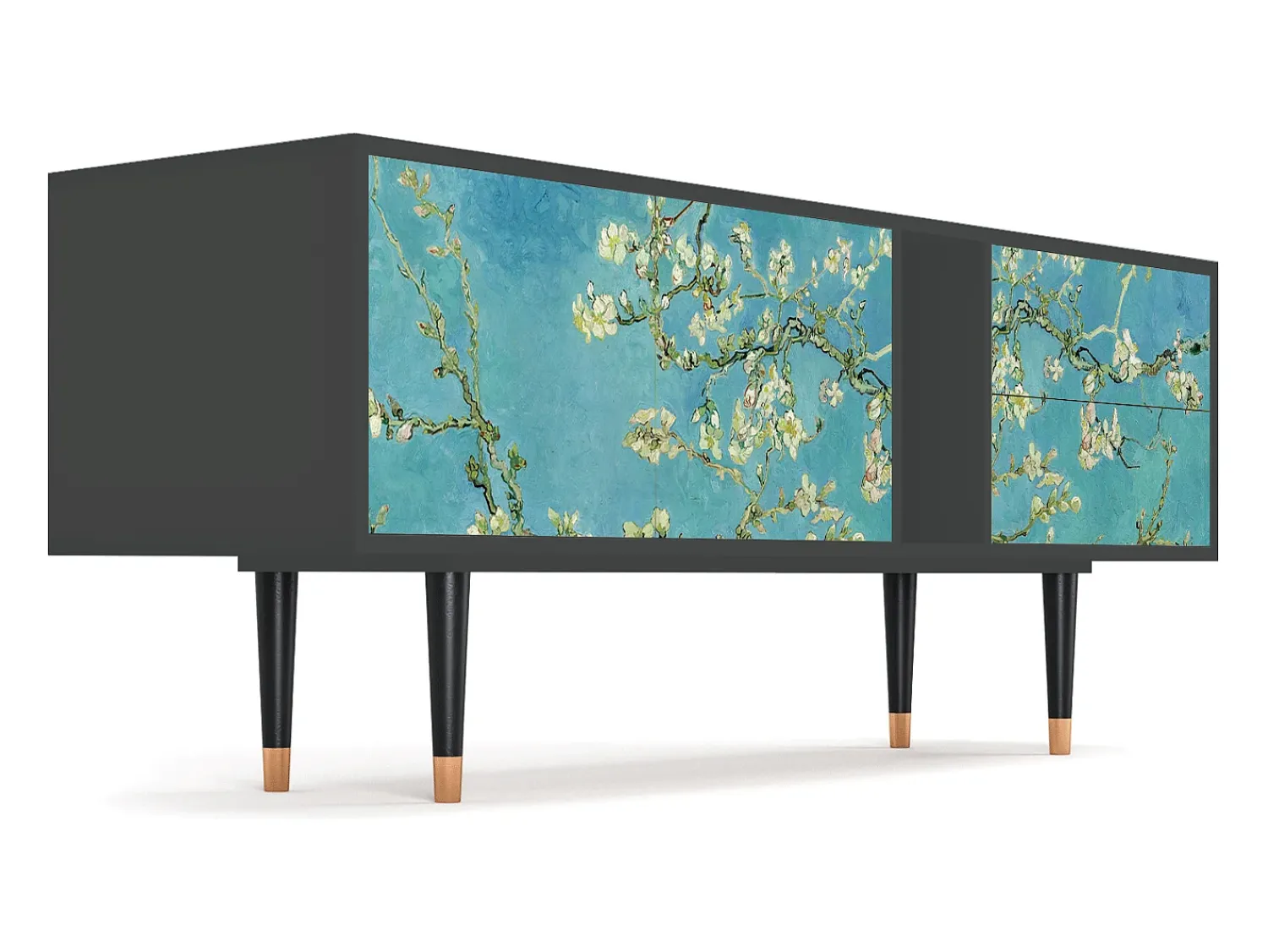 Mueble de TV - 170х69х48 cm - T1 - Almond Blossom, Antracite^ Móvel De Tv