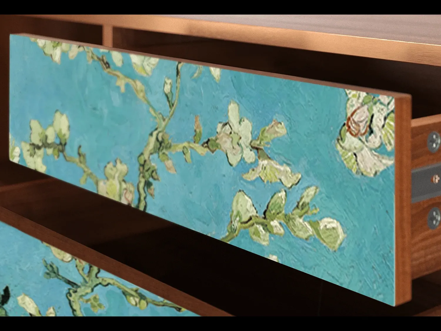 Móvel De Tv* Mueble de TV - 170х59х48 cm - T4 - Almond Blossom, Nogueira Castanho