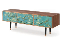 Móvel De Tv* Mueble de TV - 170х59х48 cm - T4 - Almond Blossom, Nogueira Castanho
