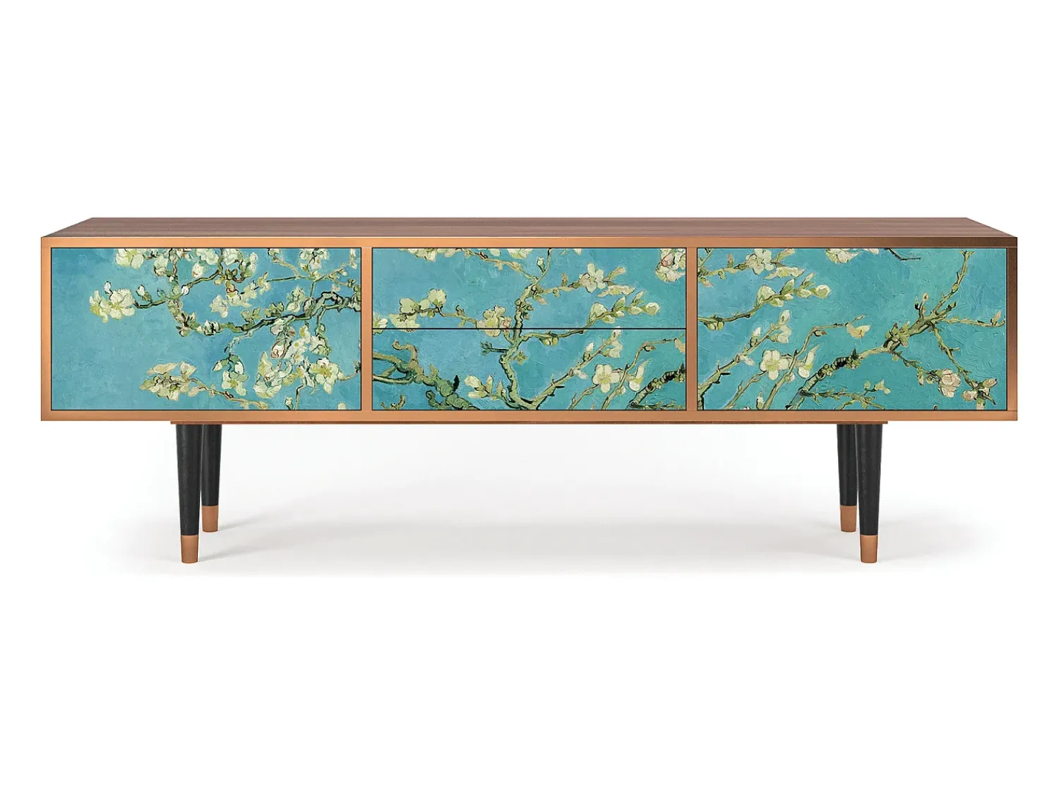 Móvel De Tv* Mueble de TV - 170х59х48 cm - T4 - Almond Blossom, Nogueira Castanho
