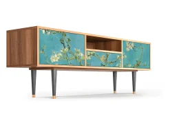 Móvel De Tv* Mueble de TV - 170х59х41 cm - T6 - Almond Blossom, Nogueira Castanho