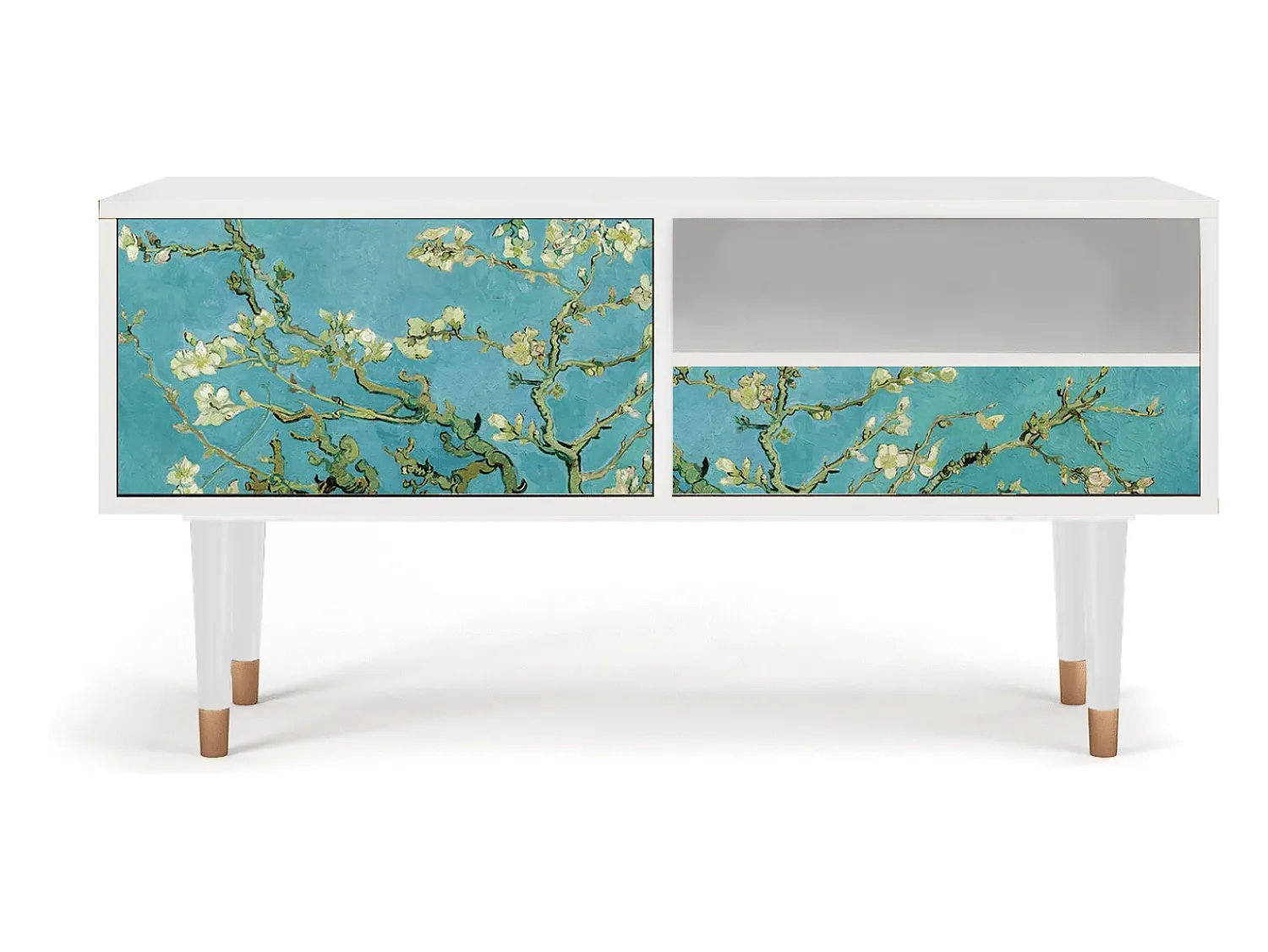 Móvel De Tv| Mueble de TV - 115х59х48 cm - T3 - Almond Blossom, Branco Bege