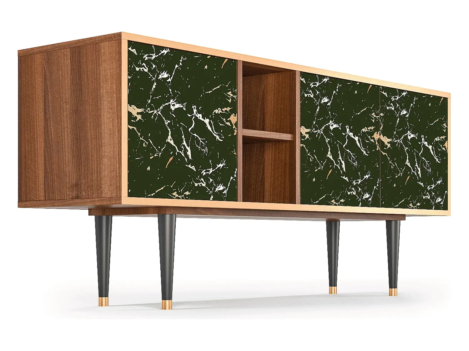 Móvel De Tv* Mueble de TV - 150х69х41 cm - T5 - Amazon Forest, Nogueira Castanho